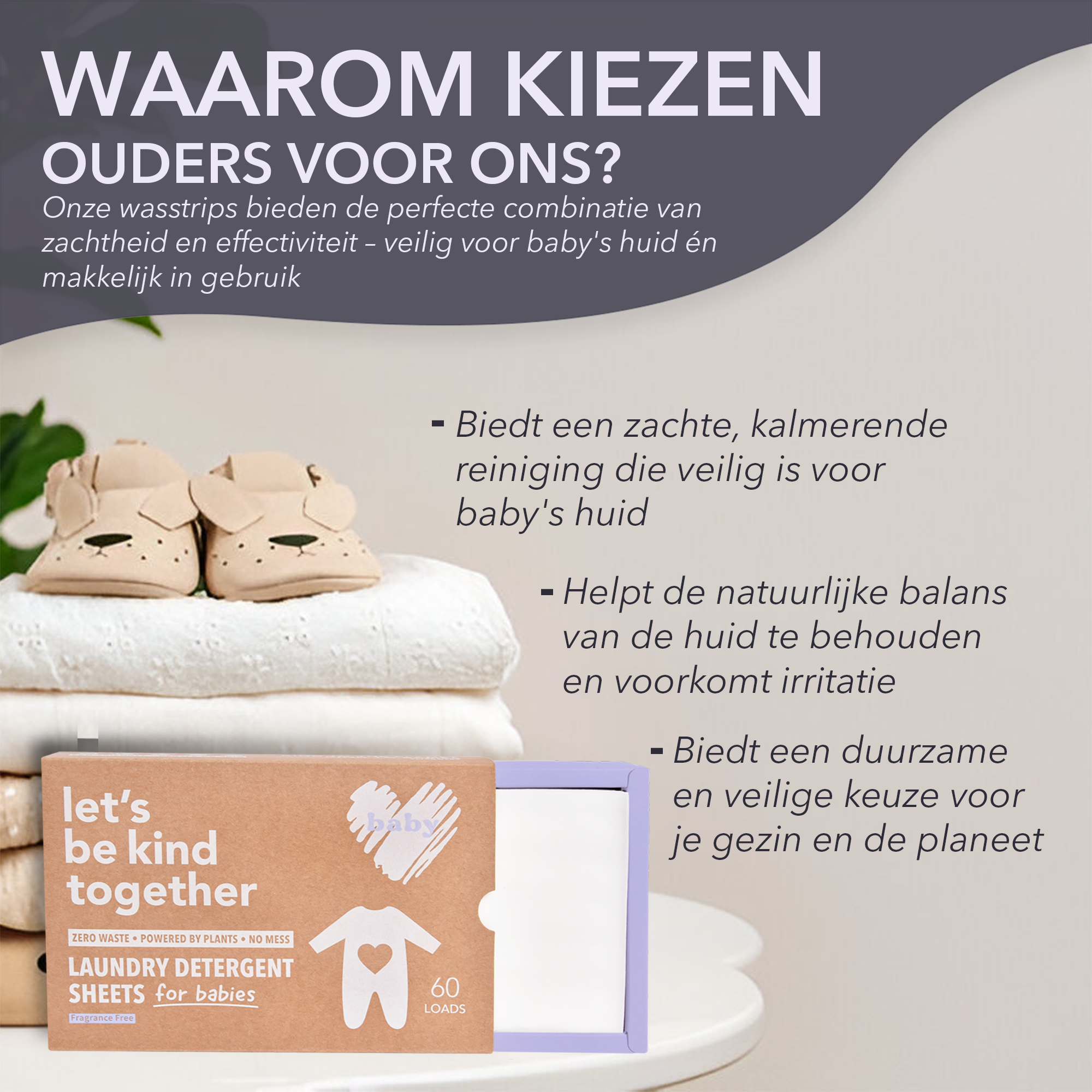 Natuurlijke Babywasstrips | 60 Zorgeloze Wasjes